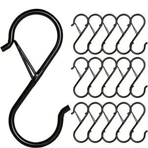 10 Pcs Premium S Hooks - Heavy Duty & No Drill! Multi-Use for Home Organization spacesaving  hooks