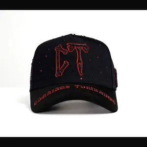 Cap “CT”27”corridos tumbados, black/red,Klan Hats