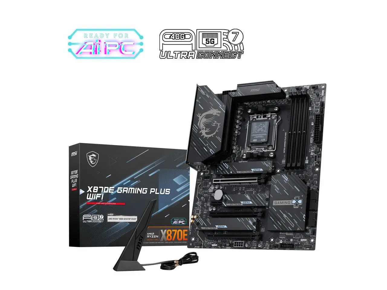 MSI X870E GAMING PLUS WIFI AM5 AMD X870E SATA 6GB/S  5G LAN DDR5 M.2 Wi-Fi 7 ATX Motherboard
