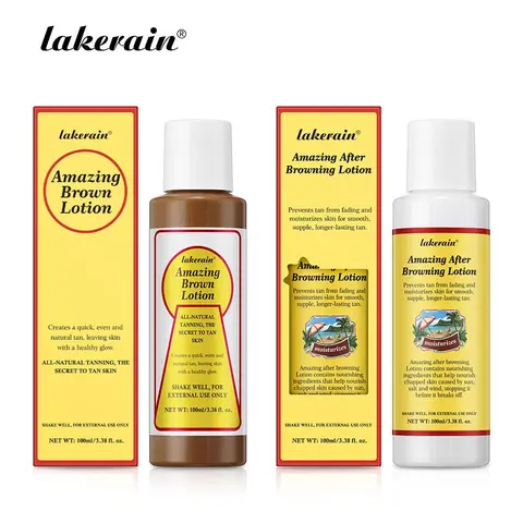 Tanning Lotion Set, Tanning Products, Sunless Self Tanner, Sunbed & Beach Tan Accelerator with Bronzer, Moisturizing & Color-locking Tan Extender for Glowing, Long-lasting Golden Tan, Tanning Essentials
