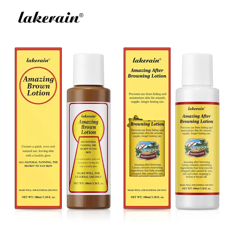 Tanning Lotion Set, Tanning Products, Sunless Self Tanner, Sunbed & Beach Tan Accelerator with Bronzer, Moisturizing & Color-locking Tan Extender for Glowing, Long-lasting Golden Tan, Tanning Essentials