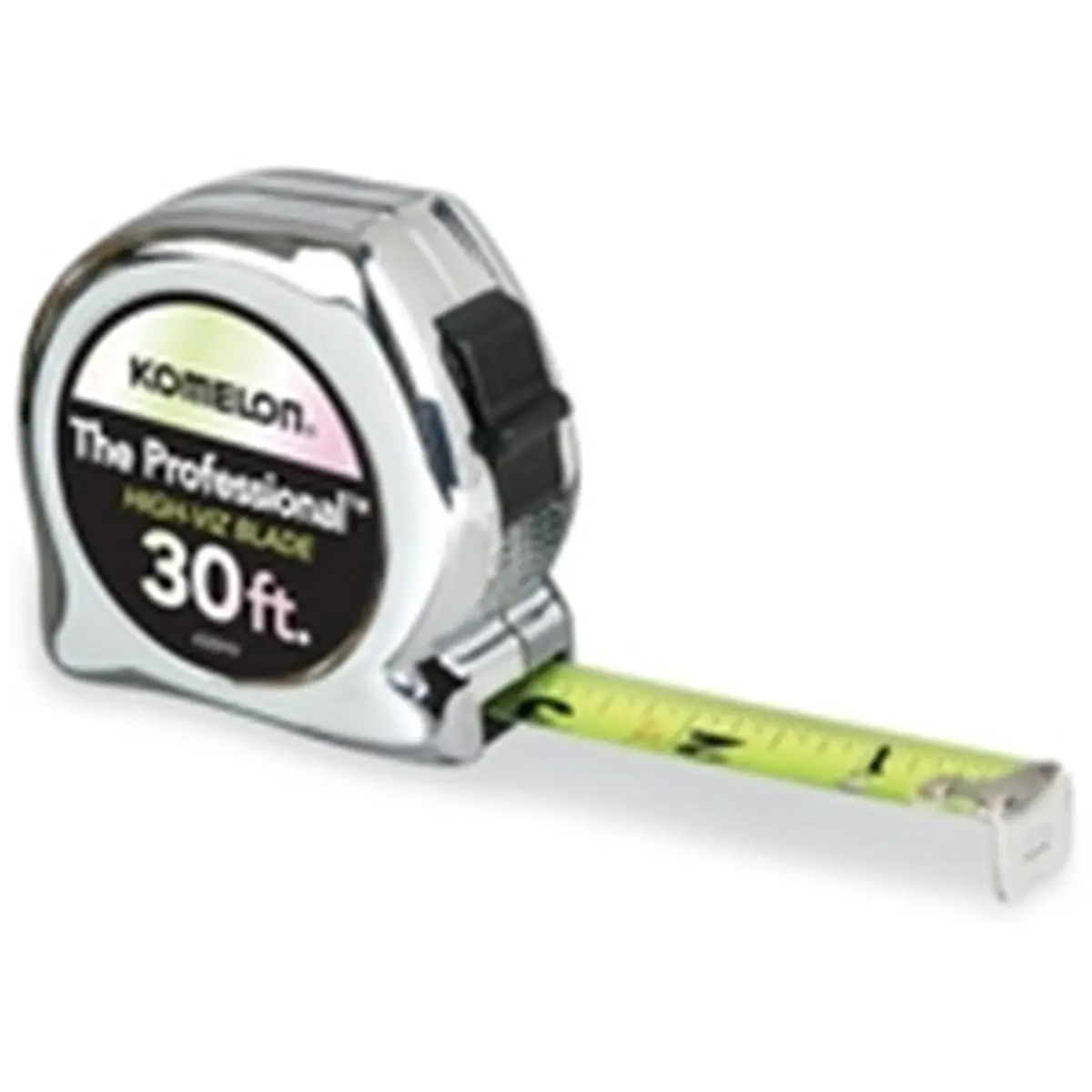212 MAIN High Viz Chrome Handle Tape Measure - 30 ft x 1 in, Nylon Coated, English Scale Professional Hand Tool for Hardware Applications, Tape Measures, Tape Measure Tape Measures