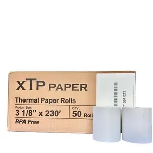 3 1/8 x 230’ Credit Card Receipt Paper for POS System - Ideal for Retail and Restaurant Use