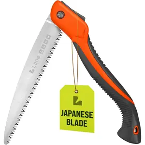 GROWIT Folding Camping saw 11 Inch - Heavy Duty Pruning Saw with Triple-Cut SK5 Blade, 7 TPI Razor Teeth for Tree Trimming, Wood Cutting, Camping, Bushcraf