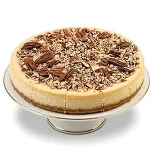 Andy Anand Sugar-Free & Gluten-Free Caramel Pecan Cheesecake, 9-Inch – Diabetic-Friendly, Rich Cream Cheese, Handmade, Birthday Gift Box