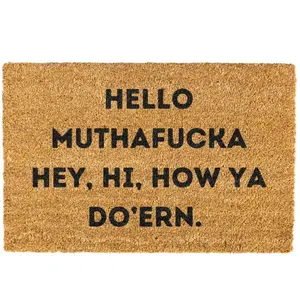 【Not made of coconut fiber】Hello Mutha Door mat, Funny, Decorative Mat, Rude Doormat, Welcome Mat, Funny Welcome Mat, Go Away Non-slip, Indoor, Outdoor