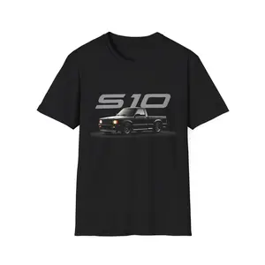 1992 Chevy S10 Truck Graphic Car T-Shirt Sweatshirt Hoodie – Retro Blacked-Out Mini Truck Vector Design, Car Enthusiast Gift