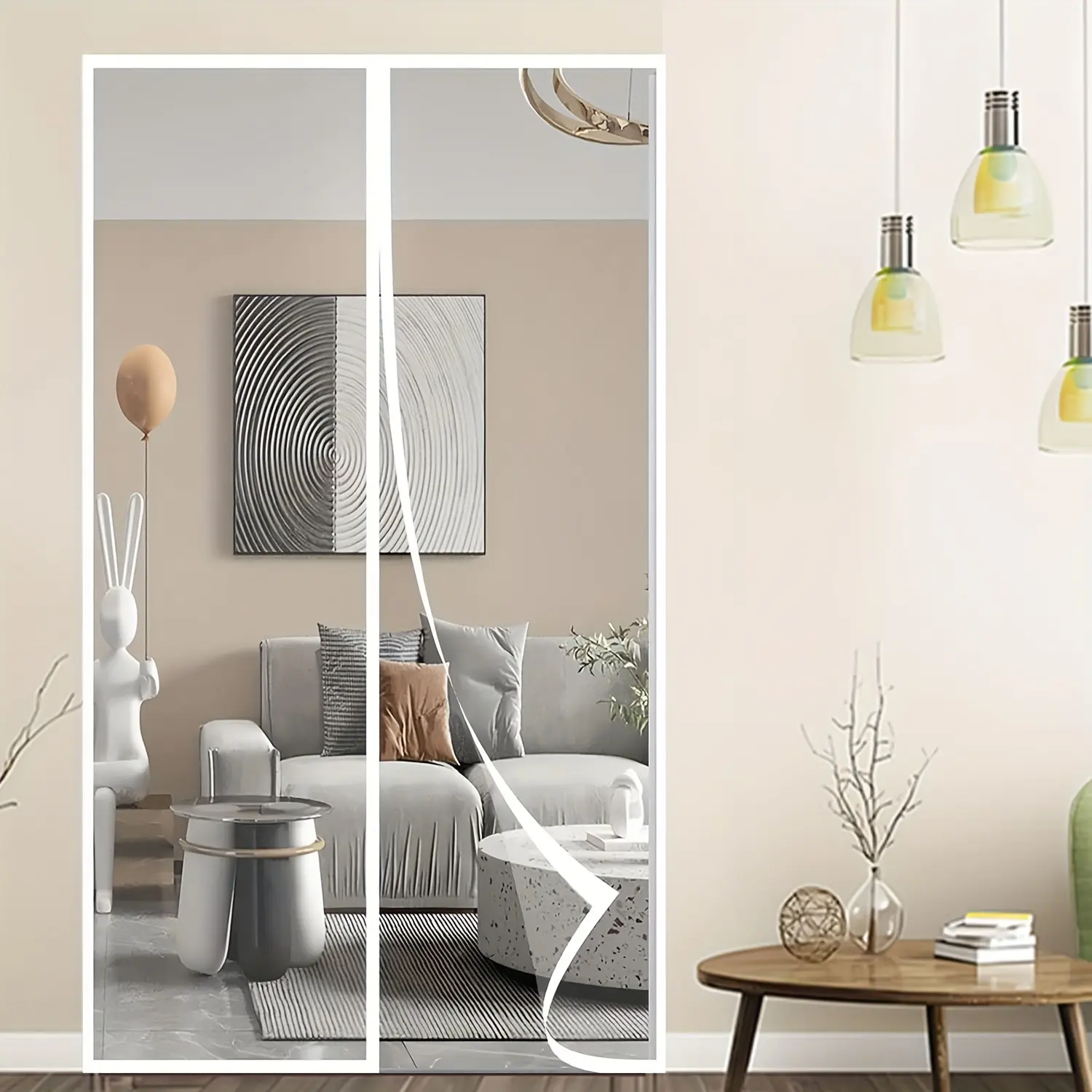 Magnetic Mesh Door, Home Magnetic Screen Curtain with No Drilling Installation, Automatically Closing Curtain, Suitable for Outdoor Doors, Balcony Doors, Etc.
