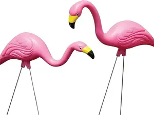 Bloem Pink Flamingo 25" Garden Yard Stakes (2-Pack)