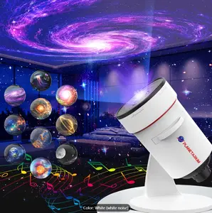 Planetarium Projector Lamp, 28 Kinds Of Soothing Sound Starry Sky Projector Speaker, Solar System Space Planetarium Projector Night Light, Suitable For Ceiling Bedroom Tent Decoration, Rotation [White Noise]