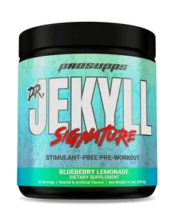 Dr. Jekyll Signature Pre workout Powder, Stimulant & Caffeine Free, Intense Focus, Energy & Pumps, (30 Servings, Blueberry Lemonade)