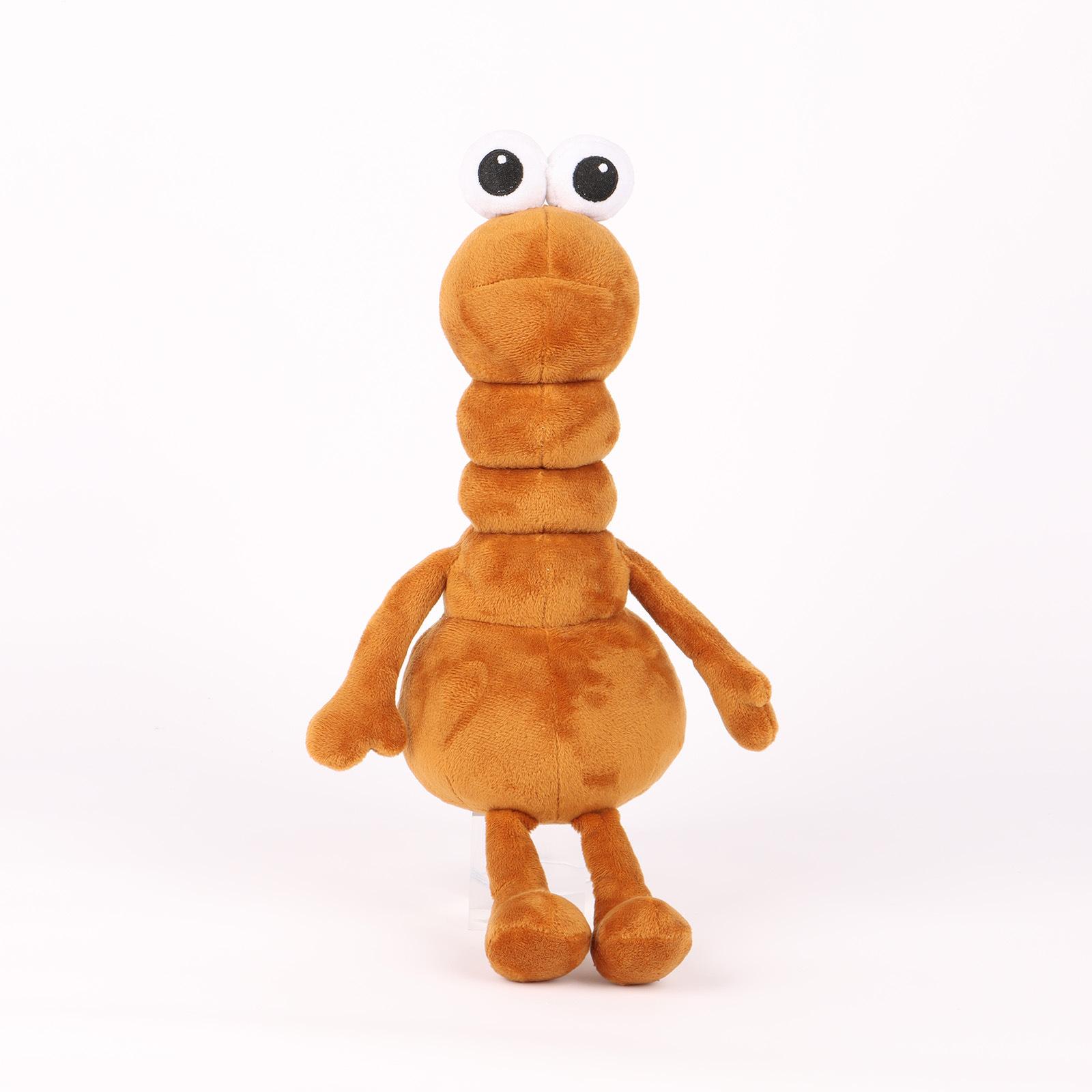 Meme Worm Plush Toy, Cute Marcus the wormCartoon Character Doll, Soft Stuffed Animal