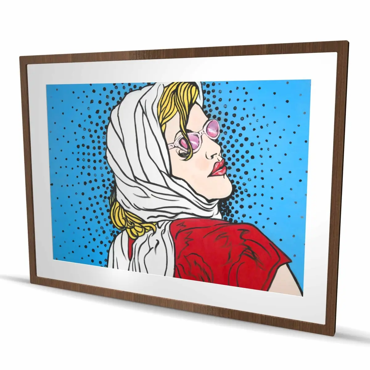 Begin Home Decor C1FM36488P2KH0 36 x 48 in. Pop Art Woman - Figurative Shapes Framed Print Wall Art - Home Decor