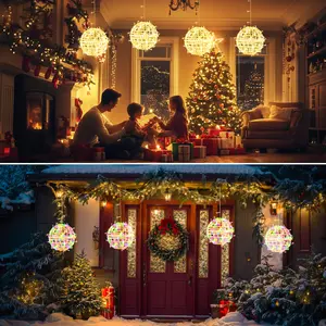 Color Changing Christmas Outdoor Ball Lights: 7.87-Inch Light Spheres, 11 Lighting Modes + 4 Dimming Levels, Remote Control + Timer Function, Waterproof and Durable Design, Perfect for Yard, Garden, Patio, Wedding, and Party Decorations, 4-Pack. Ornaments