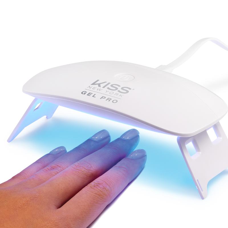 KISS NEW YORK Gel Pro UV LED Portable Nail Lamp with Auto-Shutoff, 1.5 Meter Flat-Type USB-C Cable, Lightweight Design for Gel Nail Art, DIY Use