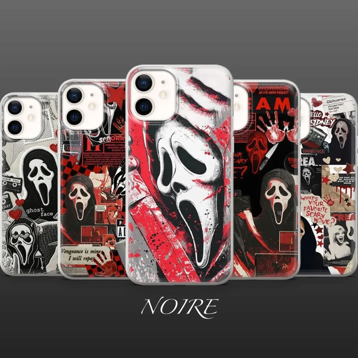 Scream Ghostface Horror Movie Phone Case - Protective Casing & Cover for Wireless Devices, Compatible with iPhone 10,11,12,13,14,15,16,17 & Samsung Phones