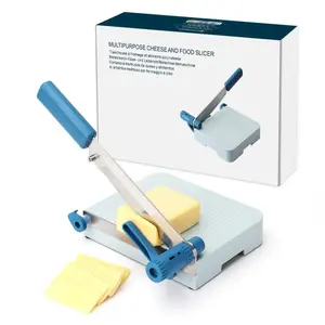 Multipurpose Cheese Slicer With Board For Arthritic And Weak Hands  Adjustable Thickness Dial Block Effortless Slicing Guillotine Sausage Ham Biltong Jerky