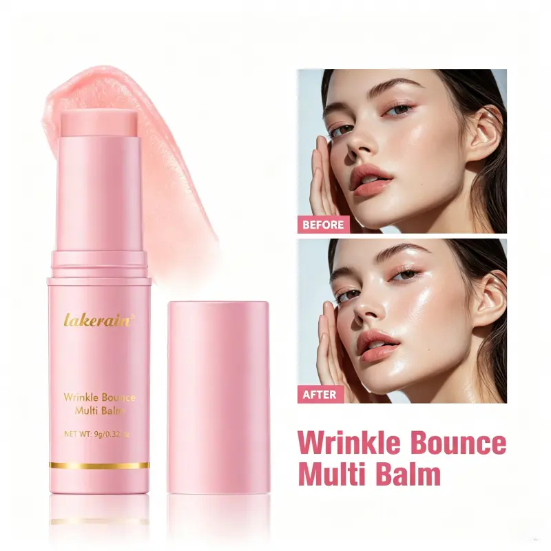 Wrinkle Bounce Multi Balm Stick Dry Skin Rescue Moisturizing Balm Smooth Fine Lines Lock In Skin Hydration Boost Natural Glow Multi-Use Skin Balm For Eye Area Lips Neck Travel Size Makeup Prep Balm
