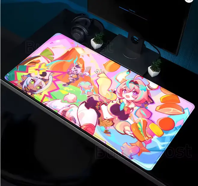 [Sale off up to 65%][Free Ship] Game Genshin Impact Varesa HD Mouse Pad Big Gaming Large Computer offices accessories teclado DeskMat LockEdge Keyboard Mousepad (3)