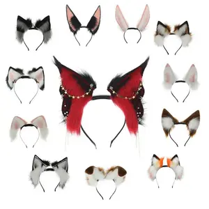 Electric Moving Beast Ear Girl Gift Fox Rabbit Cat Wolf Hairband Cosplay Props Carnival Halloween Club Masquerade Party Headwear
