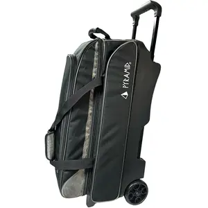 Pyramid Triple Roller Bowling Bag (Black/Silver)