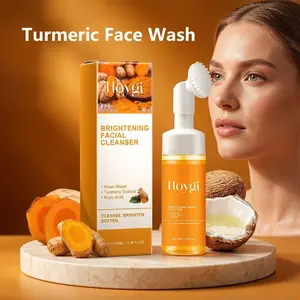 Hoygi Turmeric Face Wash, Deep Cleansing, Reduces Acne Marks, Moisturizes, Brightens Skin, Radiant, Beauty Care, Facial Cleanser