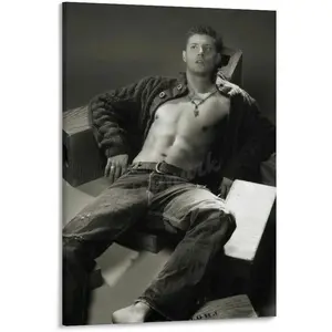 Jensen1 Ackles Poster Handsome Posters Canvas Painting Posters And Prints Wall Art for Living Room Bedroom Decor