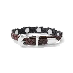 Brighton Roped Heart Braid Bandit Bracelet - Brown