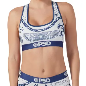 PSD Womens Pacific Tat Racerback Sports Bra - Comfortable, Breathable, Ultra-light Fabric