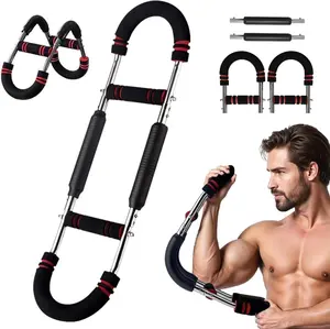 Twister Arm Trainer for Biceps Chest & Core Adjustable Resistance 40-100 lbs for Home Gym Strength Training Muscle Building Compact Portable Ergonomic Safe Grip Durable Alloy Steel Construction