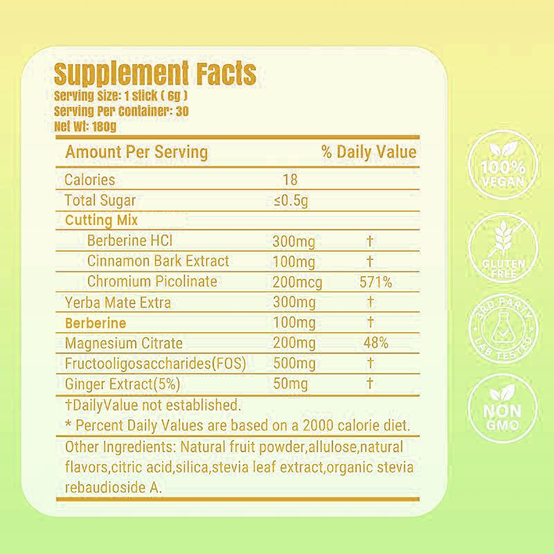 Cutting Drink Mix –| Strawberry Açaí Flavor – 30 Servings