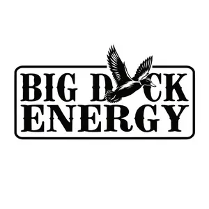 Big duck energy funny Mallard call hunt vinyl car truck sticker decal. Great for any outdoor man, woman, adult, or youth that loves hunting. Great for waterfowl enthusiasts! Camo blind decoy swamp feet hanging we banging deer hog elk moose grouse  boar