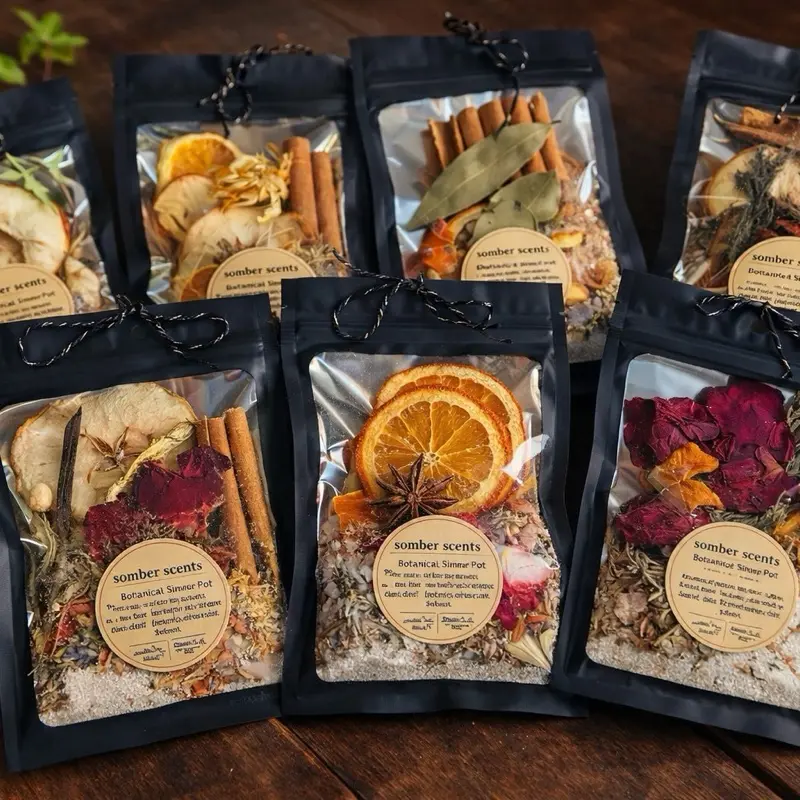 Simmer Pots / Potpourri Spells - Energy & Protection Intention Witchy Themed Handmade in NC 2 oz Natural Herbal Simmer Pots for Aura Energy & Emotional Bonds