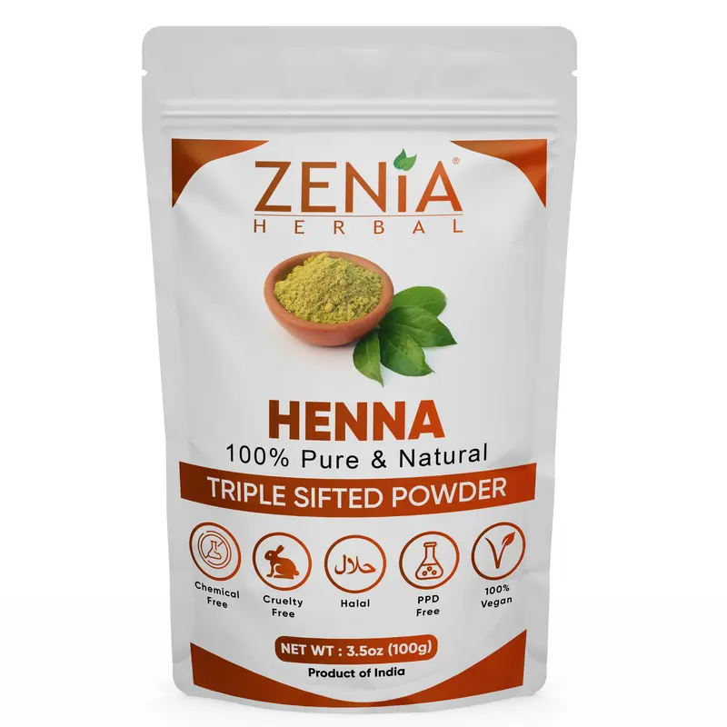 100g Zenia Pure Henna Powder Natural Hair Color / Hair Dye Haircare Lemon