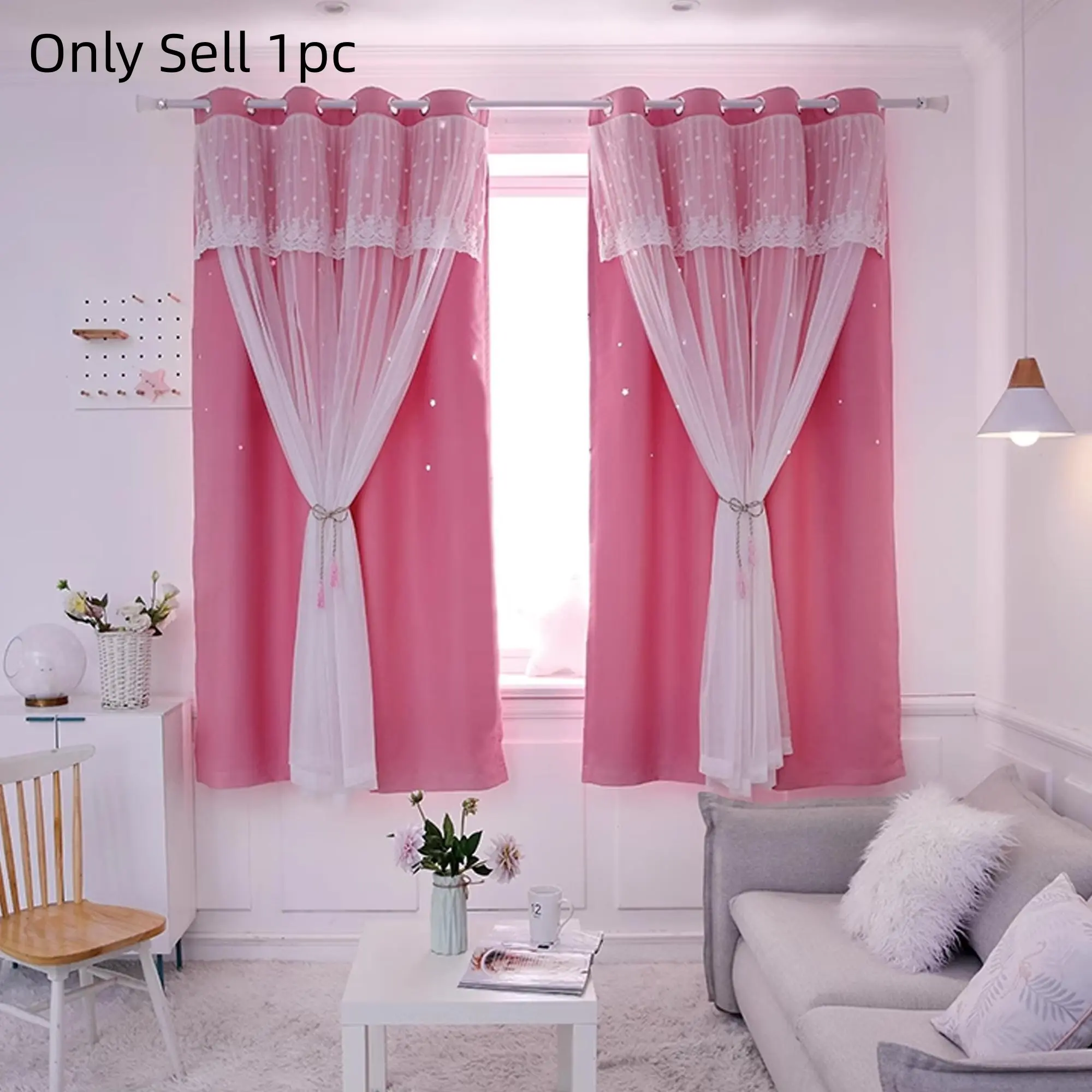 1pc Casual Korean Minimalist Drapes, Stylish Window Curtains for Modern Homes, Versatile and Elegant Drapery for Living Spaces, Home Decoration Curtain, Home Decorative Curtain, Room Decor Curtain