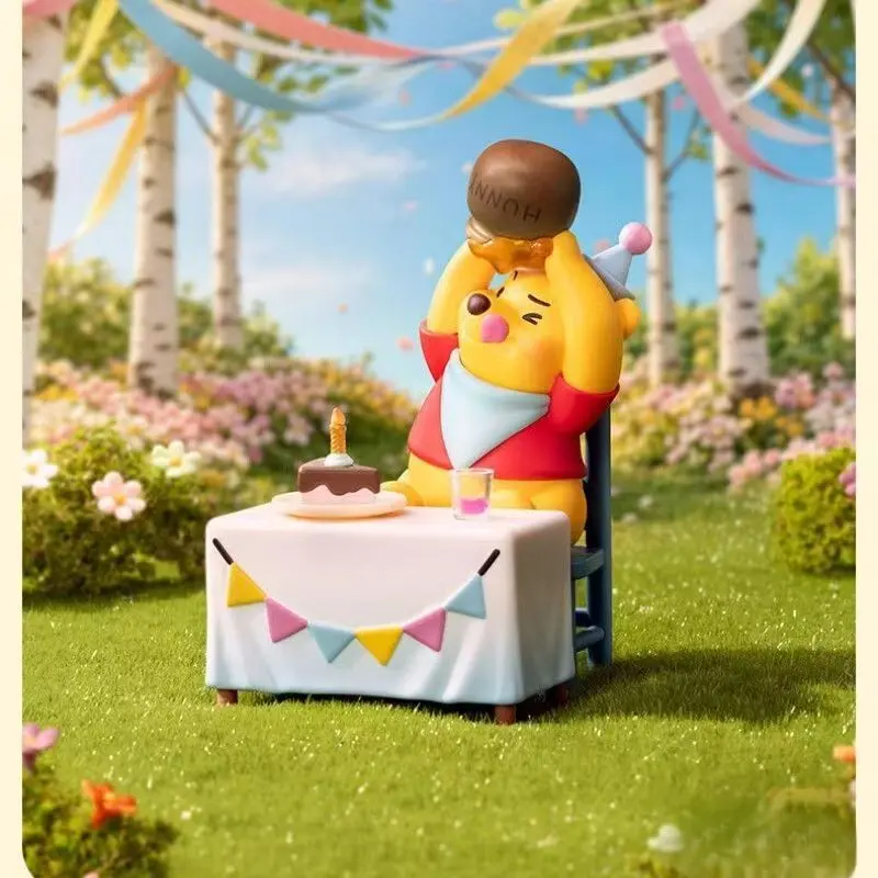 Rumi Life Sweet Honey Bear Birthday Party Series Mystery Blind Box - Cute Animal Forest Banquet Connectable Table Vinyl Figure Desktop Decor Gift