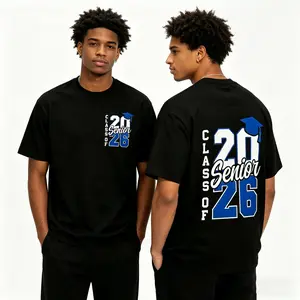 【Graduation Shirt】【Viral TikTok Shirt】Class of 2026 Senior Graduation Graphic T-Shirt Blue Diploma Print Tee Number 26 Design Unisex Cotton Casual Short Sleeve Crewneck Shirt For Graduates & Graduation Fans & Family Gift Shoppers Camiseta Verano tiktoksho