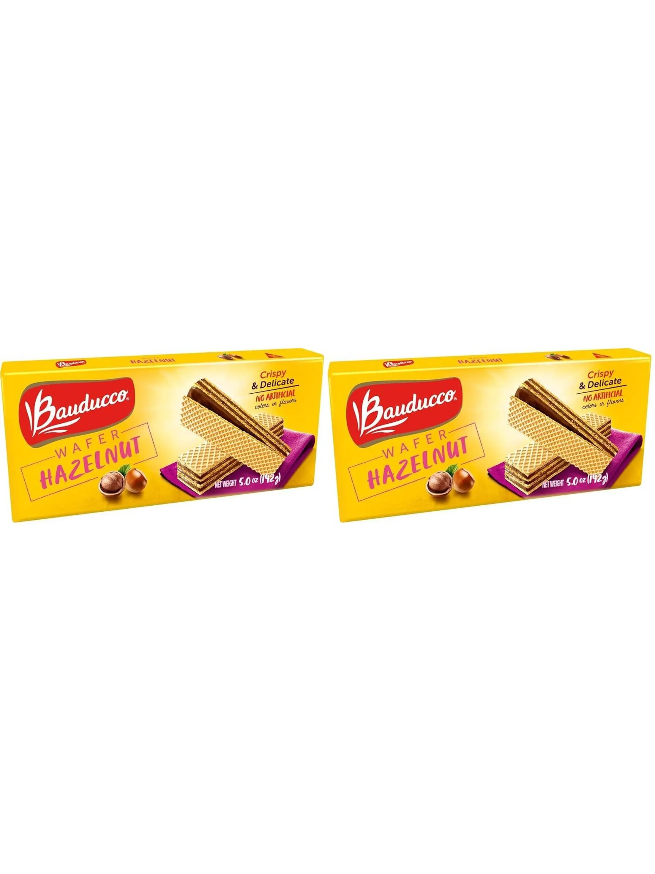 Bauducco Vanilla Wafers - Crispy Wafer Cookies With 3 Delicious, Indulgent, Decadent Layers of Vanilla Flavored Cream - Delicious Sweet Snack or Desert - 5.0 oz (Pack of 1)