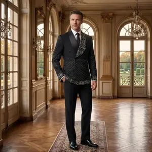 Statement Black 2-Piece Tuxedo | Hand-Embellished Design | For High-Stakes Formal Occasions
