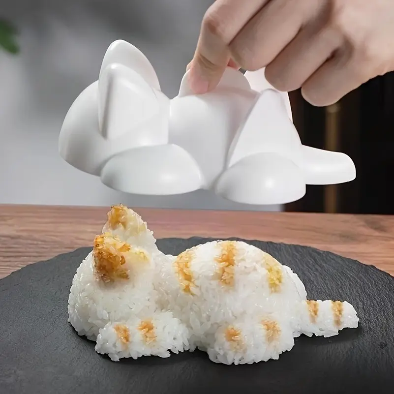 Adorable Cat-Shaped Rice Ball Mold, Perfect for Sushi & Seaweed Rolls ...