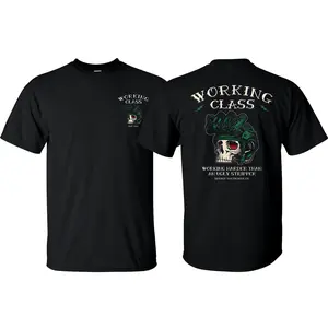 Side Action Working Class - Working Harder Than An Ugly Stripper T-Shirt/Hoodie Unisex Short Sleeve, Casual 100% Cotton Shirt Army Military Menswear Graphic Shirt Veteran Shirt Made in USA
