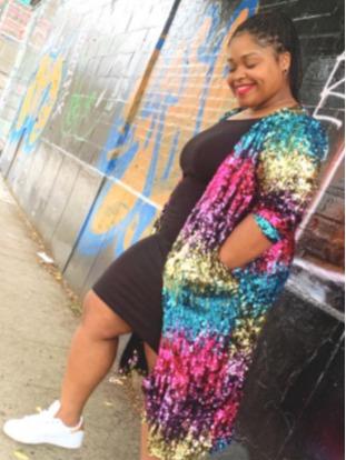 610 - Long Sleeves Full Sequins Open Front Duster Cardigan Cover-up Jacket Coat Womenswear Day