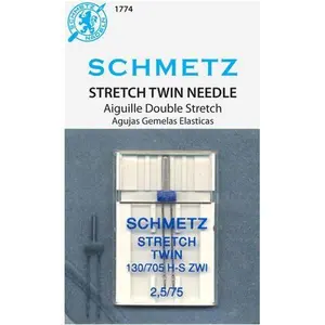 Schmetz Size 2.5/75 Twin Stretch Sewing Machine Needles 1774 130/705H-S 15x1
