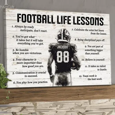 Football Life Lesson Poster TikTok Shop