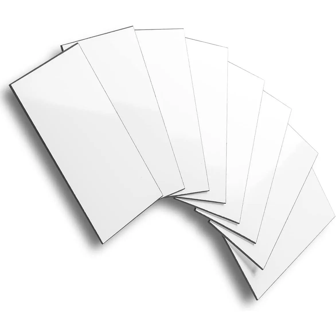 100-Piece Polished Thick White PVC Self-Adhesive Sticker Tape Sheets, 2.95"x5.9"x0.12" Each Removable Waterproof Subway Tiles for Kitchen & Bathroom Wall Trim (Home Improvement Building Supplies)