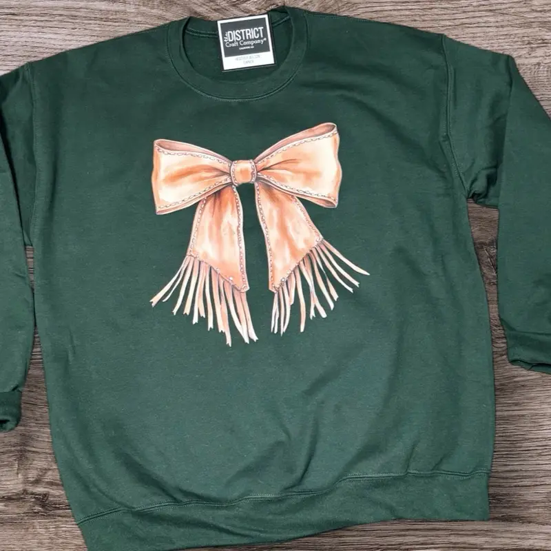 Fringe Bow Sweatshirt