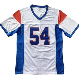 Football Jersey Blue Mountain State 54 Thad Castle Blue White Embroidery Sport Outfits Halloween Gift Christmas casual