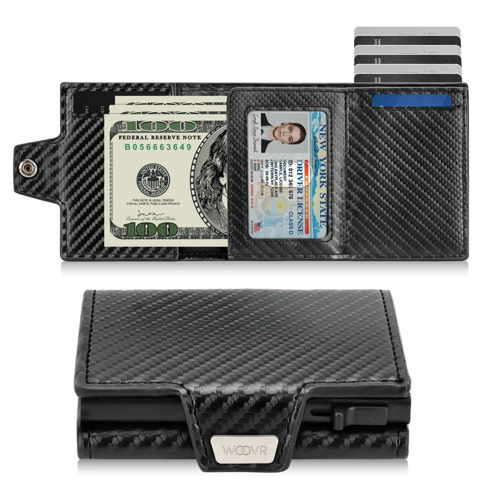 2026 New Mens Wallet Card Holder, Leather Wallet for Men, RFID Blocking Slim Minimalist Wallet - 8-12 Card Capacity | ID Window | Cash Slot Mens Gifts