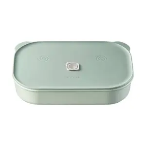 BUYDEEM Multi-Functional Piggy Box Ceramic Lunch Box 24cm Green Steamer Accessory