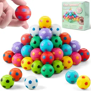 36 Pack Soccer Fidget Spinners Soccer Party Favors Fidget Toys Bulk Goodie Bag Stuffers for Kids Birthday Chirstmas Party